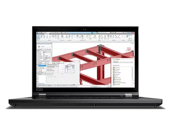 Lenovo ThinkPad P53 mobile workstation front view. 